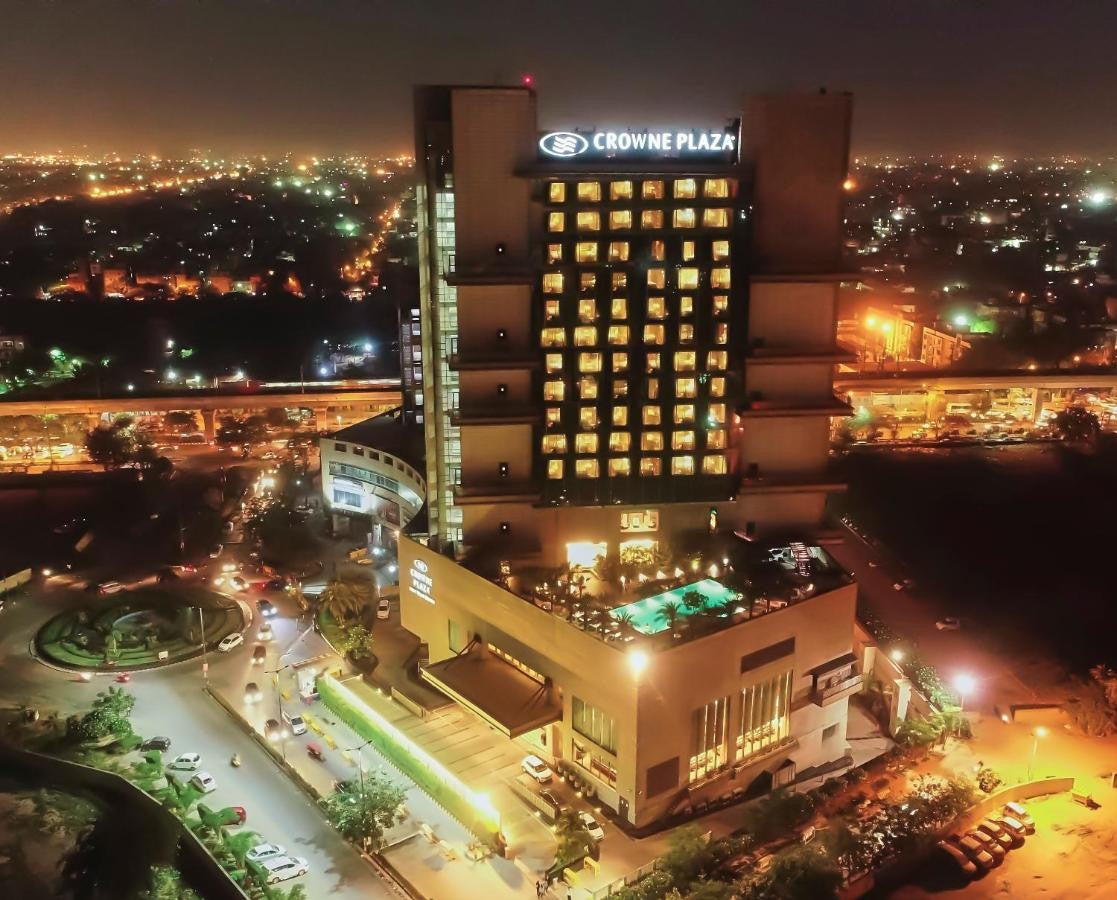 Crowne Plaza New Delhi Rohini at night – venue photo (Photo: booking.com)