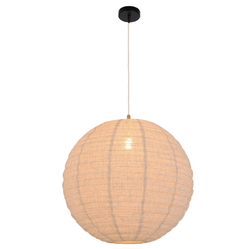 JSPHILO-4-472-1xE27 - Beige Cloth Shade Hanging Light