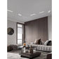 White Magnetic Track installed in a modern living room — recessed flush ceiling