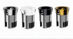 LCP-001 reflector colour options — chrome, white, black, gold mirror-finish
