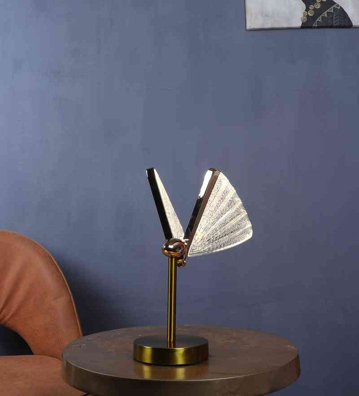 Velona Antique Gold Iron Table lamp  | Inbuilt LED |  | Eliante by Jainsons Lights