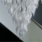 Aurora Frost Chandelier – Elegant Frosted Glass Leaves for Modern Interiors
