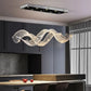Seranova Wave Crystal Chandelier – Luxury Wave-Inspired LED Crystal Dining Light for Modern Interiors