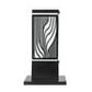 Black iron gate light with laser-cut wave pattern by Eliante, as supplied to Smart World GEMS – product view