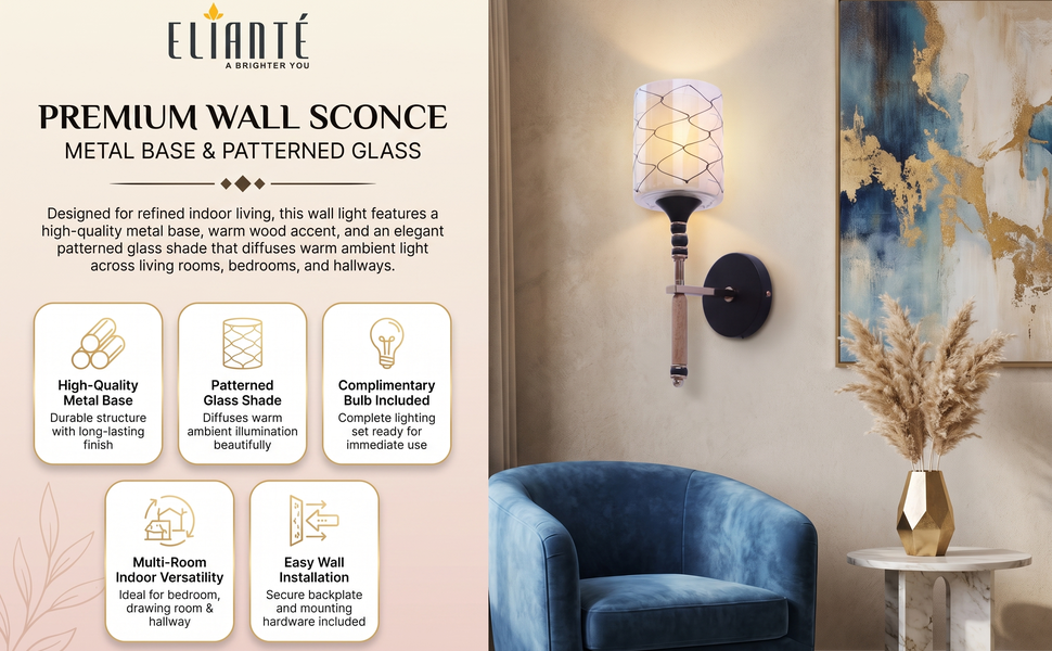 ELAINTE Premium Wall Light feature panel