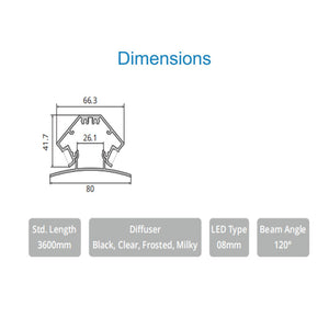 JS-JAS Corner Cove Alluminium Profile For Strips 035-JAS-S8042