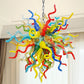 Cascade Glass Art Chandelier – Handcrafted Elegance in Blown Glass Design
