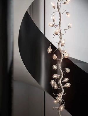 Frosted Plum Glass Branch Chandelier – A Statement Piece for Grand Staircases