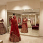 3D design visual – sales-floor mirror: light on the bride's face and lehenga, Aari Tari, Jaipur