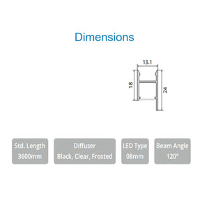 JS-JAS JSAS-Shelf Surface Profile With Extended Arm Shelf Light Alluminium Profile For Strips 042-JAS-S1324