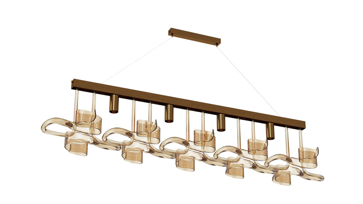 Iris Cristal (Spain) Handel 14-Light Honey Crystal Chandelier