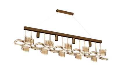 Iris Cristal (Spain) Handel 14-Light Honey Crystal Chandelier