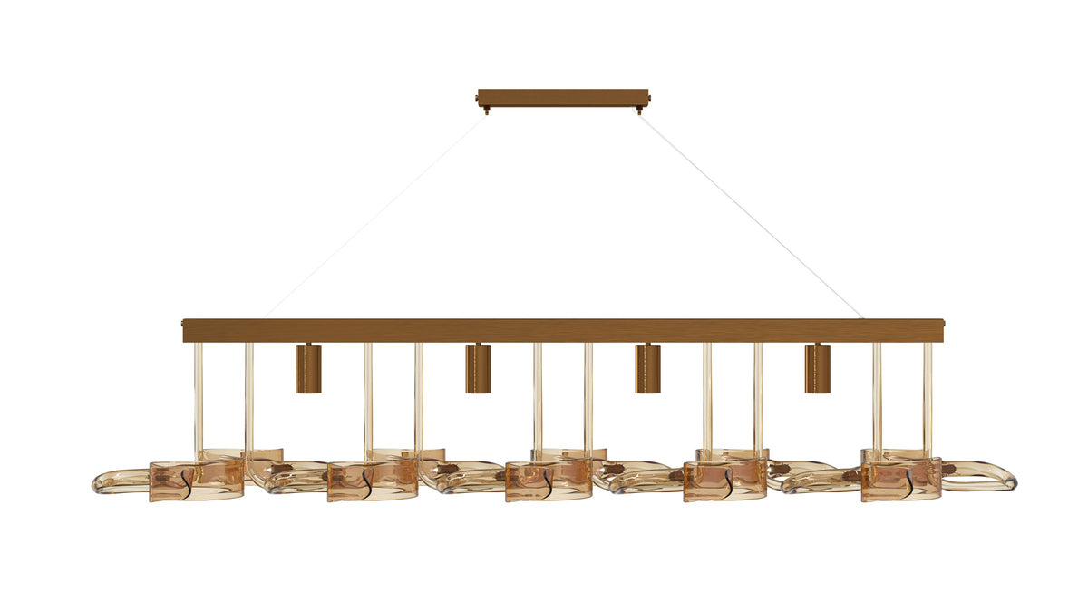 Iris Cristal (Spain) Handel 14-Light Honey Crystal Chandelier