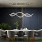 Seranova Wave Crystal Chandelier – Luxury Wave-Inspired LED Crystal Dining Light for Modern Interiors