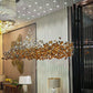 Gemstoniya Crystal Glass Chandelier – Modern Luxury Hanging Light for Living & Dining Room