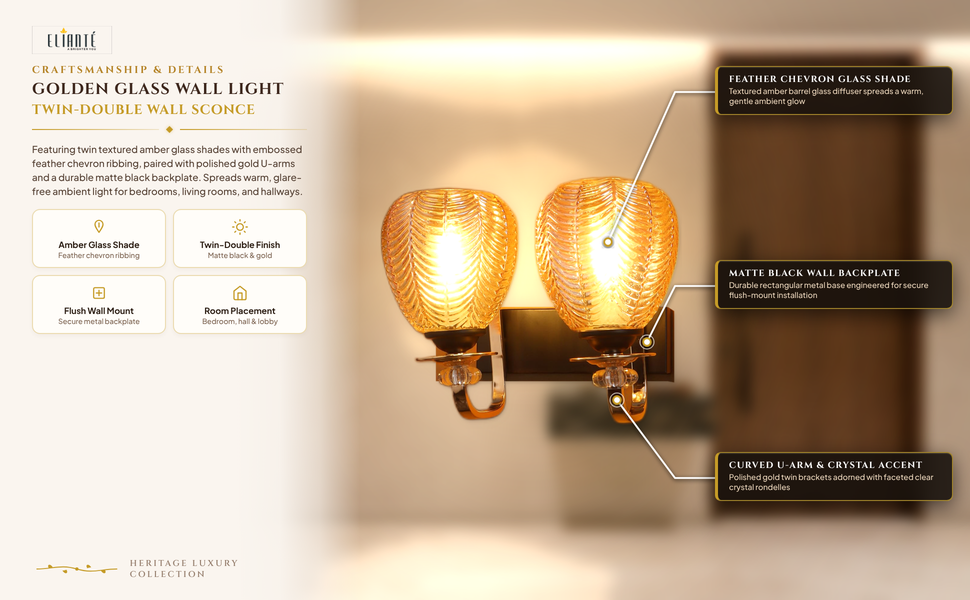 ELAINTE Premium Wall Light construction detail