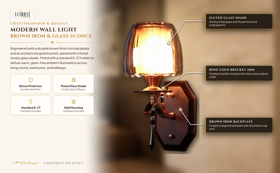 Modern Wall Light construction detail