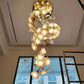 Magnolia Blossom Glass Cascade Chandelier – A Statement Piece for Double-Height Foyers