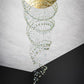 Design visual showing the spiral of K9 crystal beads and butterflies