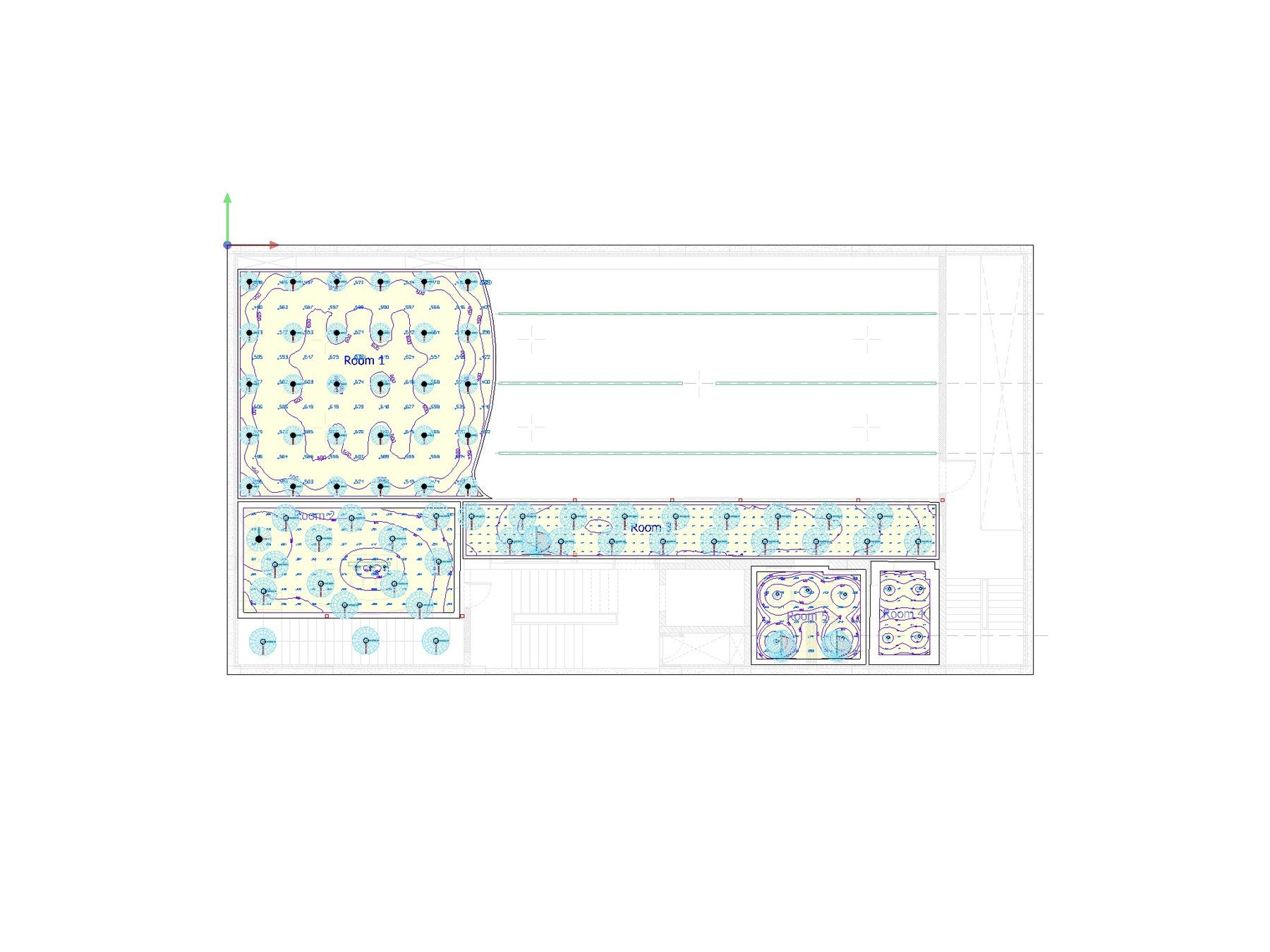 Sportball final — kids play area + ancillary rooms with Uo ≥ 0.50 uniformity