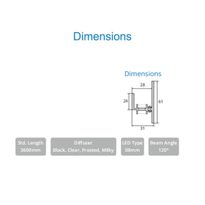 JS-JAS JSAS-LP 05-11 Adjustable Wall Light Wall Up-Down Light Alluminium Profile For Strips 052-JAS-S3461