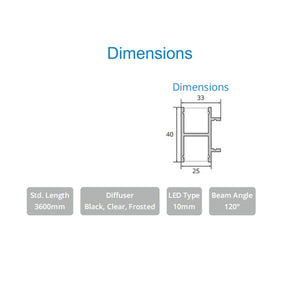 JS-JAS LP 05-05 Wall Up-Down Small Wall Up-Down Light Alluminium Profile For Strips 056-JAS-S3040