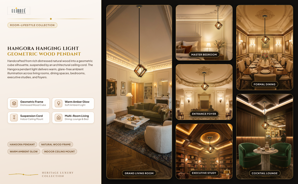ELIANTE Hangora Hanging Light Room Lifestyle Grid