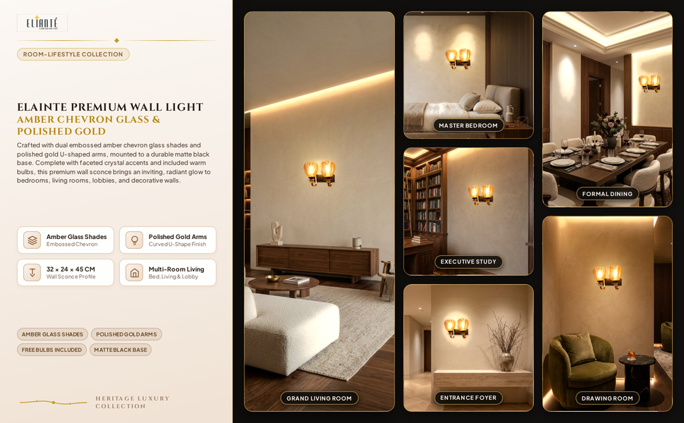 ELIANTE ELAINTE Premium Wall Light Room Lifestyle Grid
