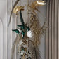 Emerald & Amber Glass Leaf Wreath Chandelier – A Statement Piece for Double-Height Lobbies