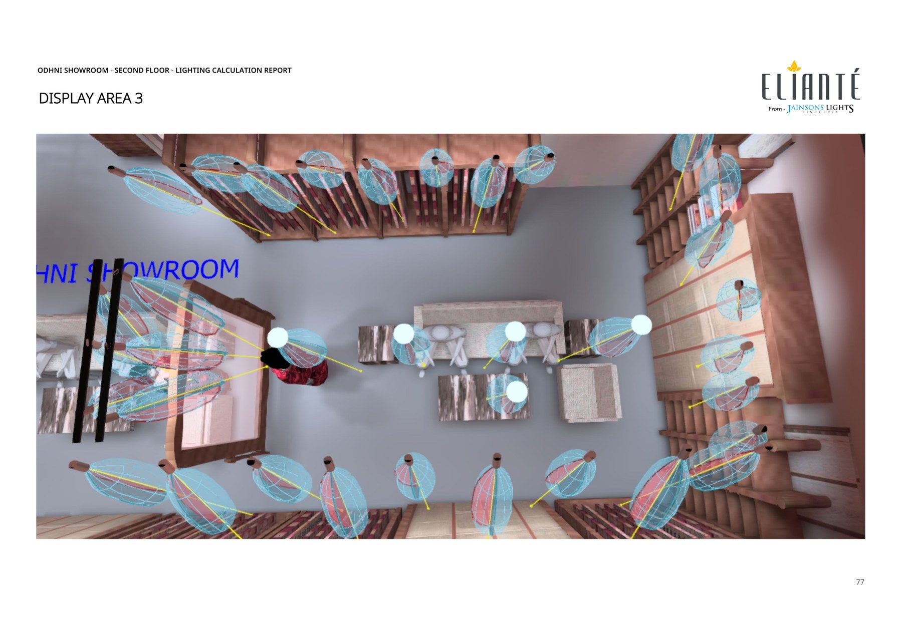 Odhni Sarees — aiming view of premium display zone