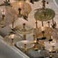 Windsong Ripple Glass Wall Chandelier – An Illuminated Sculpture with Gilded Birds in Flight