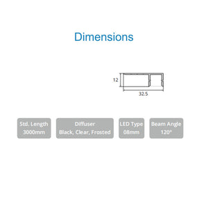 JS-JAS 12Mm Step Light Step Glow Alluminium Profile For Strips 062-JAS-S3212