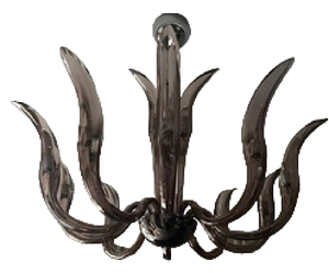 Iris Cristal (Spain) Washington 13-Light Fume & Chrome Crystal Chandelier