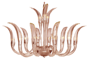 Iris Cristal (Spain) Washington 13-Light Honey & Chrome Crystal Chandelier