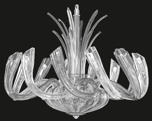 Iris Cristal (Spain) Alister 12-Light Chrome & Clear Crystal Chandelier