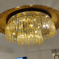 Wood Pagoda Canopy Crystal Rod Cascade Chandelier – A Statement Piece for Grand Foyers