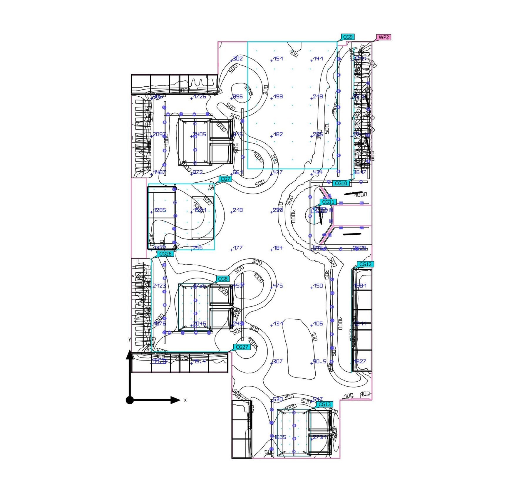 Tulips by Satyabhama — First floor working-plane lux verification map