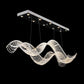 Seranova Wave Crystal Chandelier – Luxury Wave-Inspired LED Crystal Dining Light for Modern Interiors