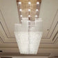 Glaciera Chandelier – Handcrafted Borosilicate Glass Luxury Lighting for Duplex & Atriums