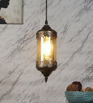 Simple Gold Iron Hanging Light by Eliante by Jainsons Lights