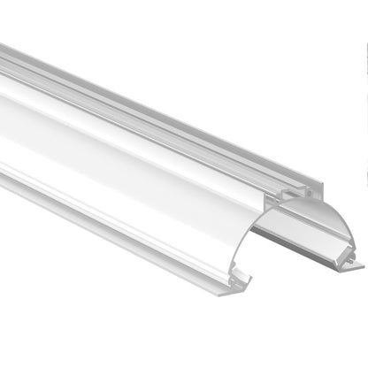 JS-JAS LP 0907 Half Rolund With Trim Recessed Cove Alluminium Profile For Strips 090-JAS-R8248