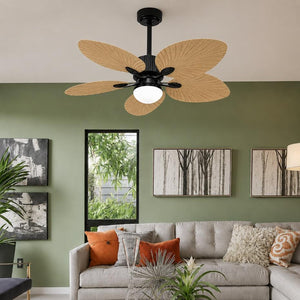 JS-FO - FI-7738 High Speed Tropical Designer Fans with Light Light Wooden Finish Abs Blades Size 1320mm