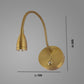 JSPHILO 1-031-3W-Gold Impressions Flexible Gooseneck Wall Light