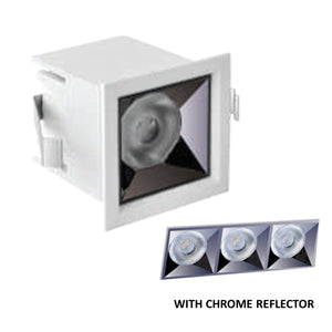 1 Led Square Nickle Reflector Magic Led Linear Laser Spot Light 4w ALMG4S