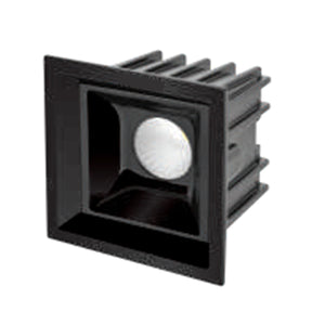 1 Module Square Black Linea 50-SR Deep Recessed Reflector Ring Cob Downlight 8w ALLN5008