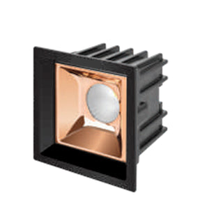 2 Module Linear Rose Gold Linea 50-SR Deep Recessed Reflector Ring Cob Downlight 12w ALLN5012