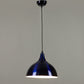 Black Metal Hanging Light - 10-INCH-BL-WH - Included Bulb