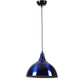 Black Metal Hanging Light - 10-INCH-BL-WH - Included Bulb