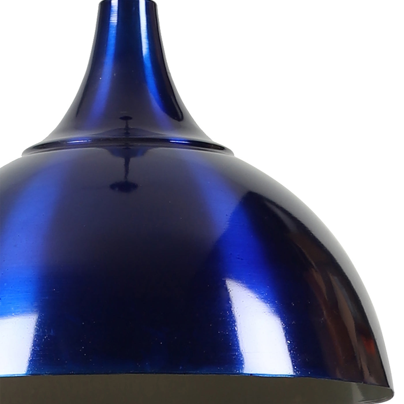 Black Metal Hanging Light - 10-INCH-BL-WH - Included Bulb