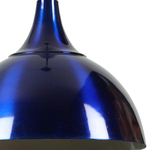 Black Metal Hanging Light - 10-INCH-BL-WH - Included Bulb